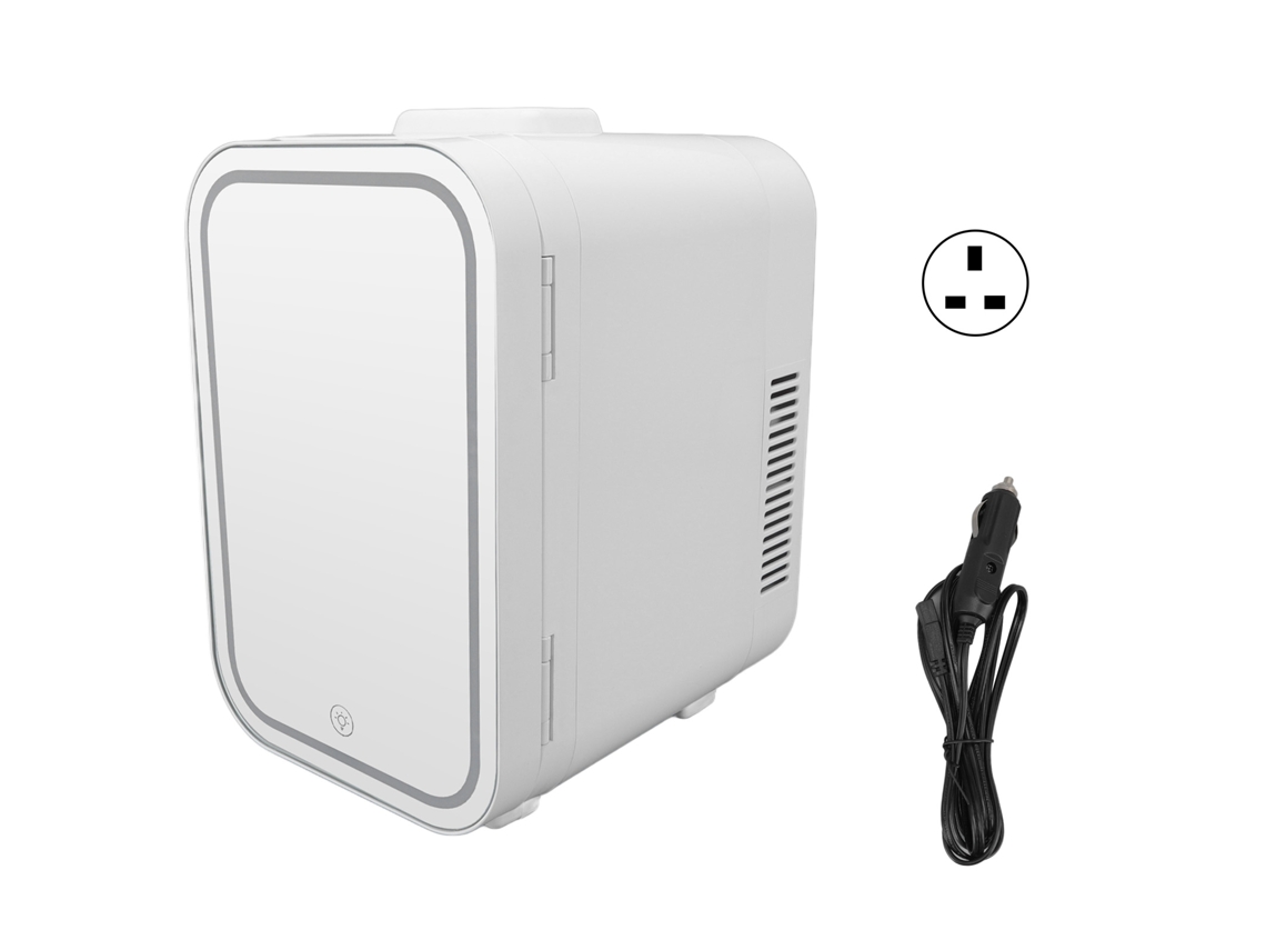 Refrigerador Compacto Dual Laxiscreed De 4l Para Casa E Carro, Quente/frio, Com Espelho Led Para Maquilhagem