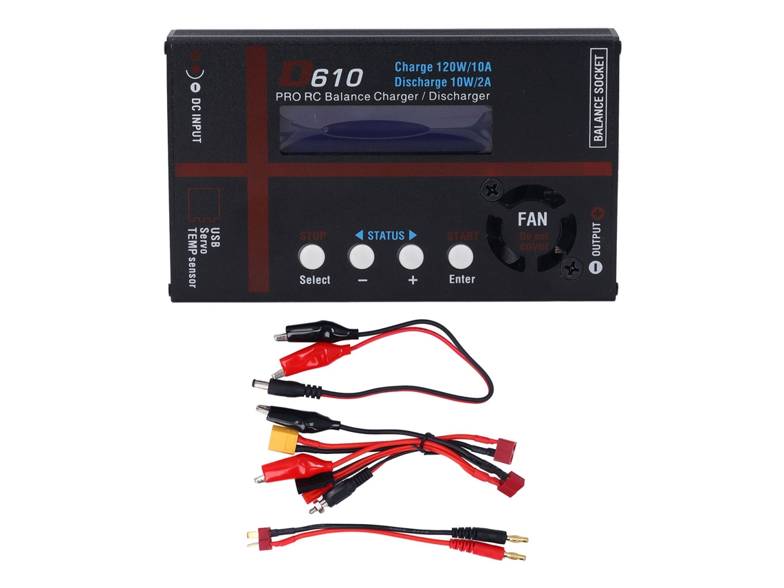 Carregador E Descarregador De Baterias Rc Balanceado 120w 10a Para Life Lihv Li Ion Nicd Nimh 1-6s/1-15s