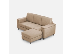 Sofá de 3 Lugares Três Lugares de 60 Cm Pufe Dimensões C.208 P.155 Cor Bege ITYHOME