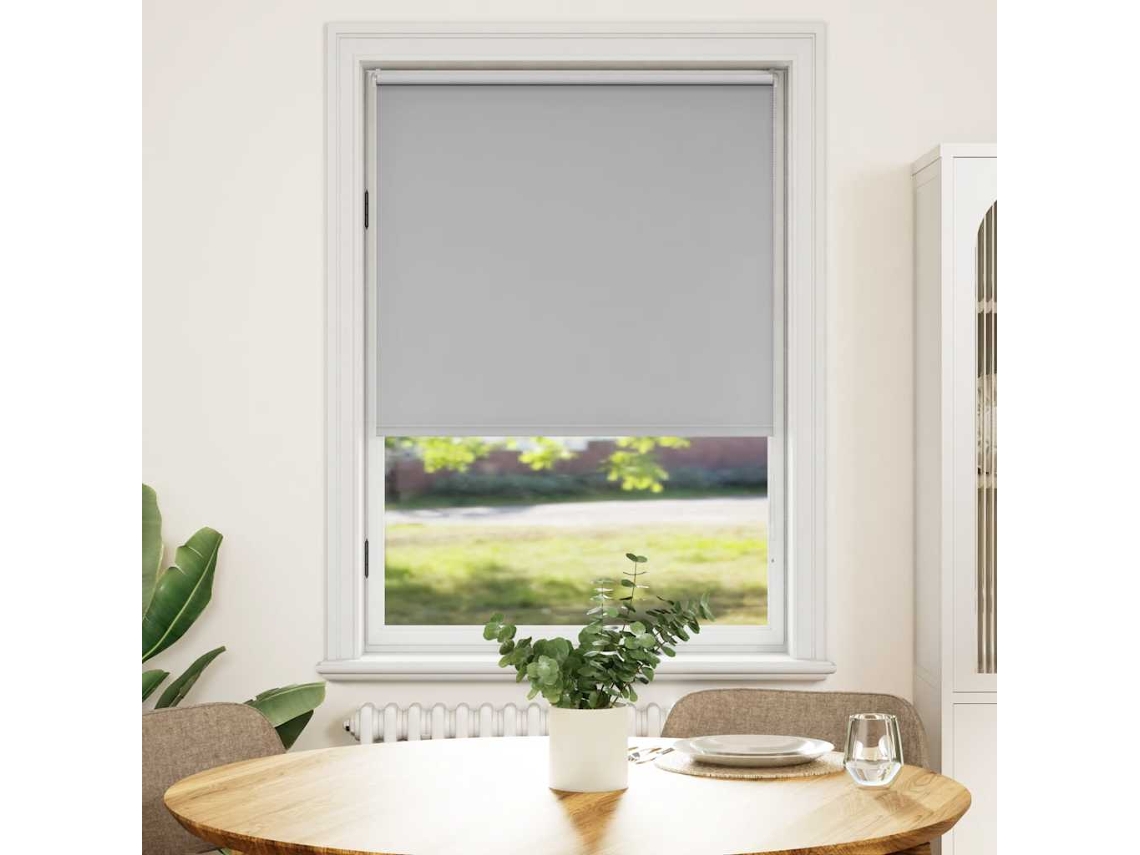 Vidaxl Cortina De Rolo Blackout, 104,4 X 175 Cm, Largura Do Tecido 100 Cm, Cinza