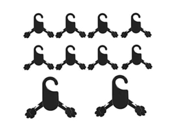 Perchas Para Roupas De Mascotas De Plástico Rosa E Branco Pacote De 10 Tamanho S Preto