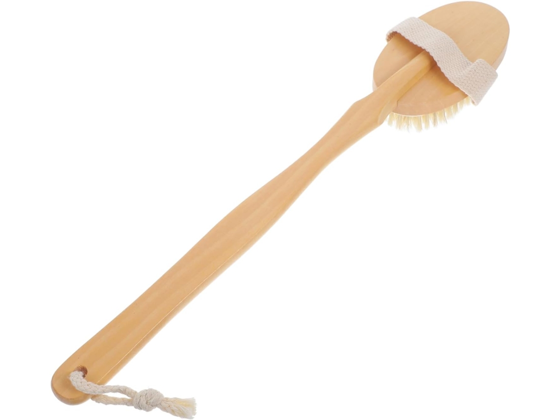 Escova Esfoliante Para Corpo E Costas, Escova De Banho Com Cabo Para Facilitar A Limpeza Áreas Difícil Acesso