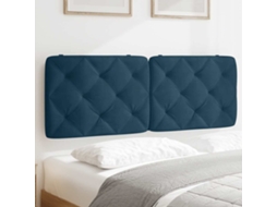 Vidaxl Almofadão De Cabeceira 120 Cm Veludo Azul