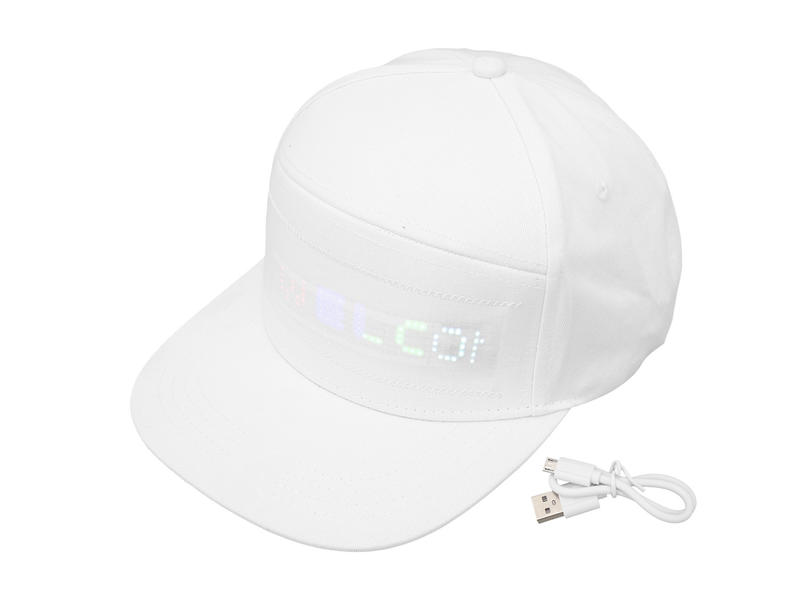 Gorra LED Programável com Controle Bluetooth para Shows e Carnavais