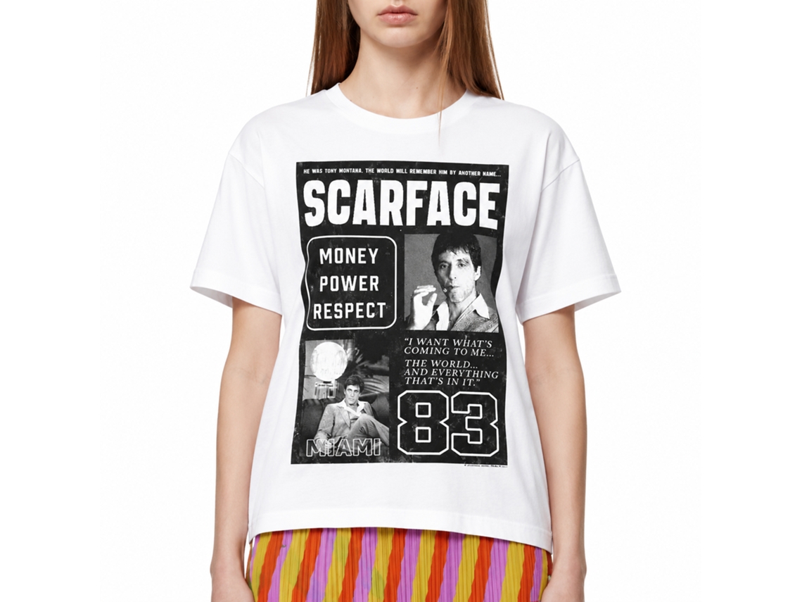 Rockinstone Scarface Movie Another Name White Adult T-shirt Size:xl