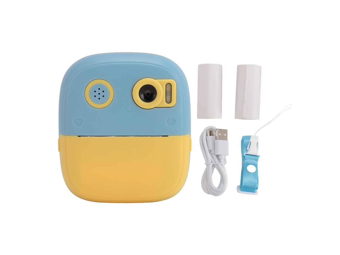 Primerox câmera Instantânea para Crianças 2.4 Polegadas Tela Hd Ips 1080p Lente Dúpla Impressão Automática Brinquedo