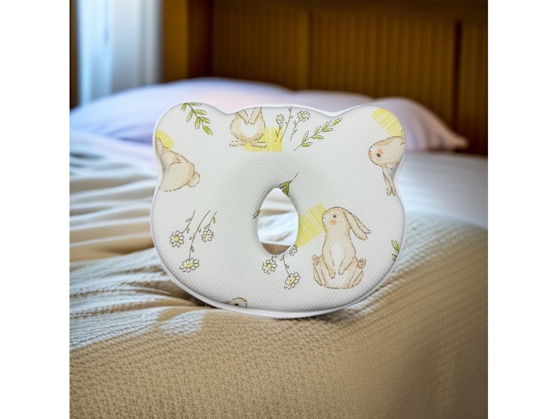Pillow Case De Memória De Espuma Para Bebê 26*22*3cm (malha Respirável Coelho)