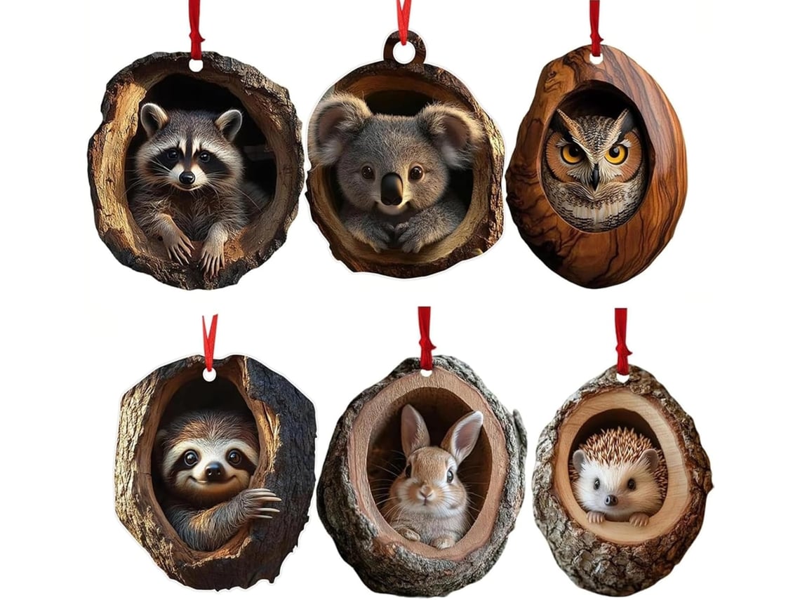 Decoração De Natal, Conjunto De 6 Com Detalhes Temáticos E Modelo 1464