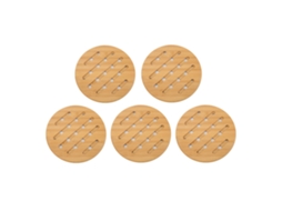 5 Tapetes Bambu Resistentes Ao Calor 18cm