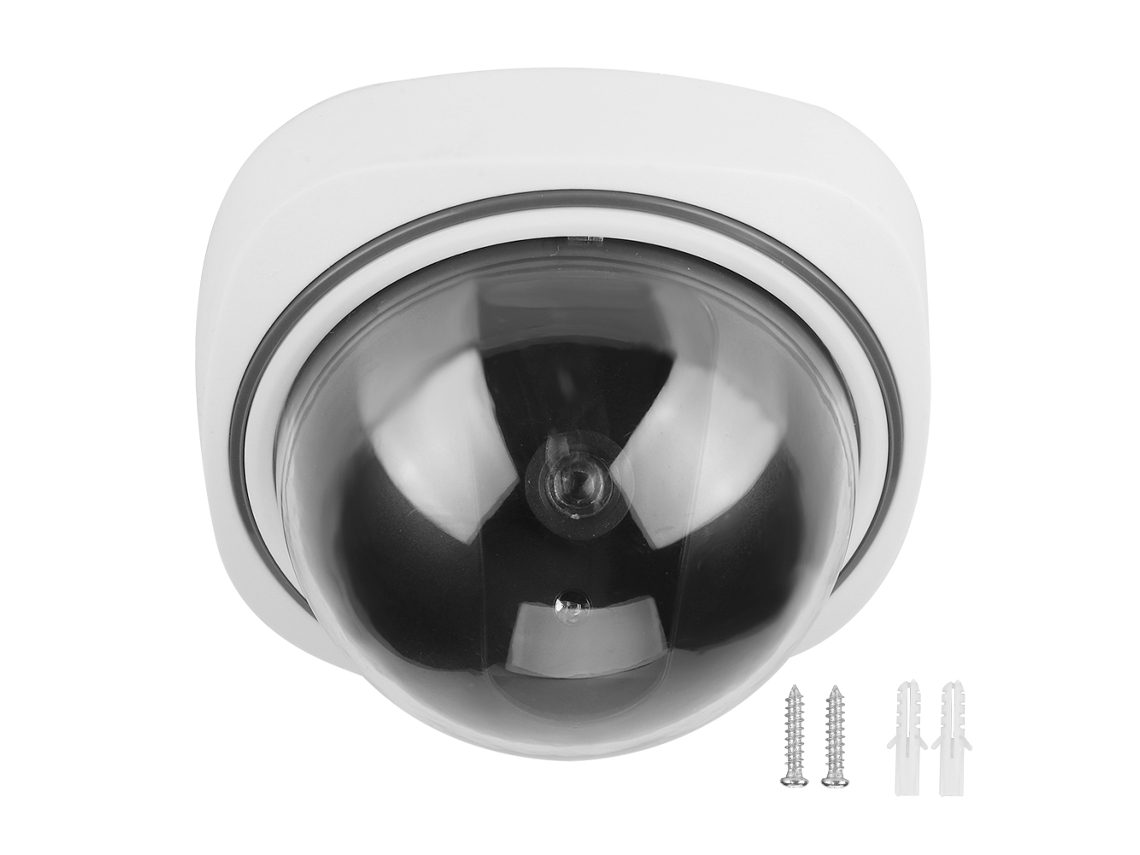 Câmera De Vigilância Dome Simulada (altamente Realista, Com Luzes)