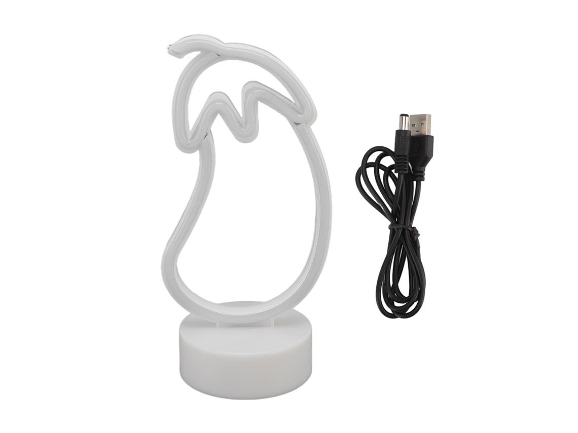 2026 luz de Neon Led de Berenjena com Usb e Bateria para Decoração Neon em Casa