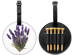 Bolsa para Tees de Golfe Preta e Lavanda Fácil de Transportar e Mais Eficiente para Jogar Golfe.