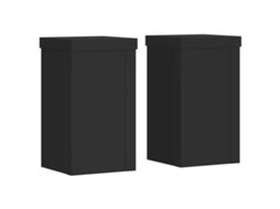 Plant Stand, Plant Stands Vidaxl Preto Madeira Processada (10 X 10 X 18 Cm)