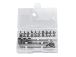 Conjunto de Chave de Roda Dentada Hexagonal com 23 Pontas Aço Crv Multifuncional Mini