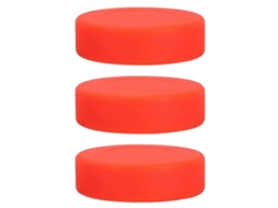 Omni-3 Unidades Disco De Hockey Oblongo De Pvc Para Entrenamiento Y Competición Al Aire Libre Deportes Hockey 7x7cm Naranja