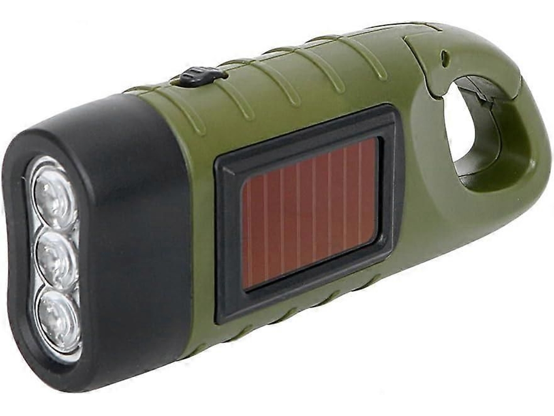 Lanterna Led Solar Para Campismo Com Manivela Dínamo