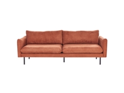 Sofá de 3 Lugares BELIANI Vinterbro de Chenille Castanho Dourado 220x84x86