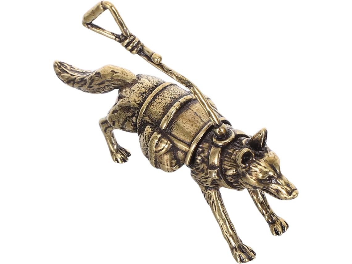 Inoomp Estatueta de Cachorro em Latão, Pastor Alemão, Estátua de Pequeno Porte para Decoração de Mesa, Casa e CHABERLU