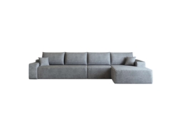 Sofá Modular De Canto De 340 Cm - Chaise Longue Em L, Assento Profundo, Sem Montagem, Sofá Compactado - Cinzento
