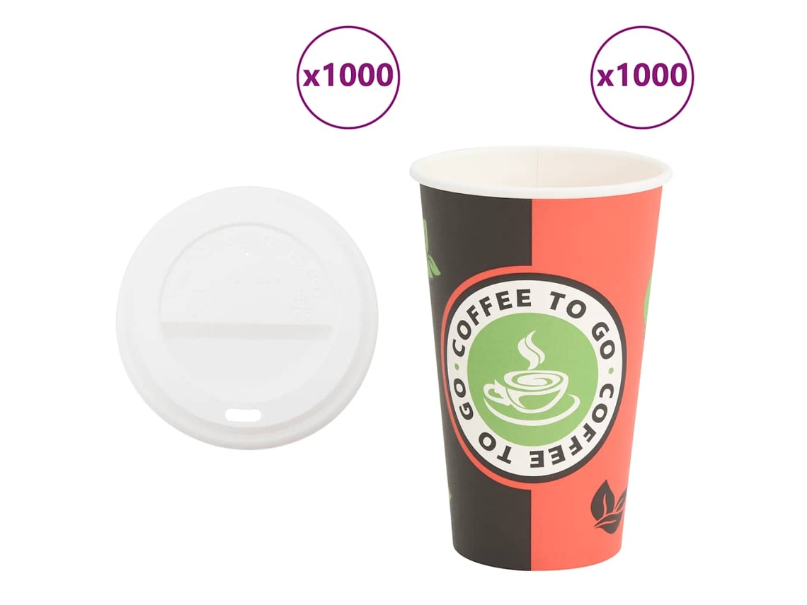 Paper Coffee Cup, Paper Coffee Cups Vidaxl Vermelho Papel (n/a)