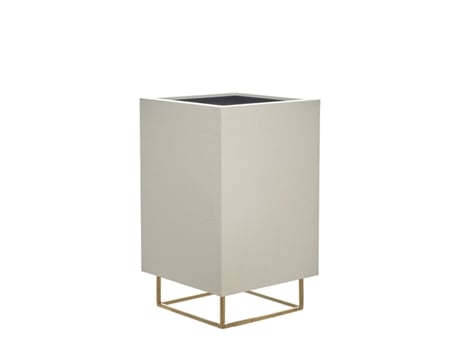 Vaso Wood Com Base Metal Ouro 50cm Imporcelos