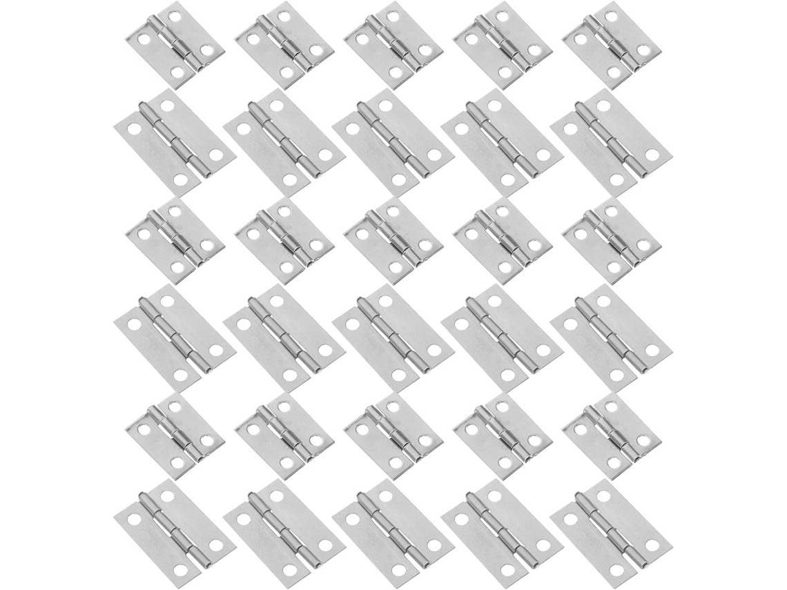 Ciieeo 60 Mini Dobradiças Pequenas Para Caixas De Joias Madeira Com Parafusos, Dobradiças Prateadas Para Armários, Faça