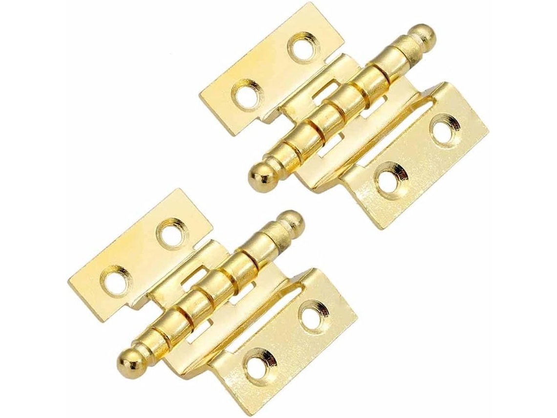 Puxadores De Porta Com Fecho Em Aço Inoxidável, 2 Peças, Dobradiças Decorativas Douradas Para Móveis, Armários E Malas