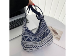 Bolsa de Lona AQUAFORGE, Grande, Estilo Étnico, Alça de Ombro