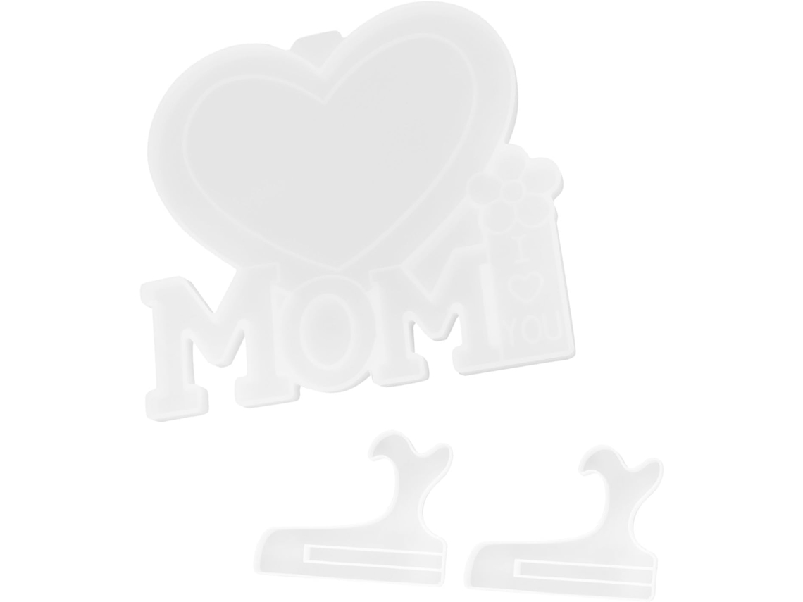 Conjunto 1 Molde Porta Retratos Formato Coração Ideal Decoração Presentes Personalizados Dia Mães GOKOCO