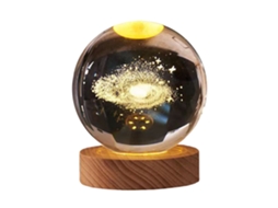Lurelia Luz Decorativa Em Madeira E Cristal, Led, Usb, Solar, Portátil, 3 Polegadas, Para Quarto E Crianças