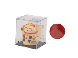 Lurelia Figura Gato Da Sorte Em Plástico, Solar, 2 Polegadas, Amarelo, Para Mesa E Gatos