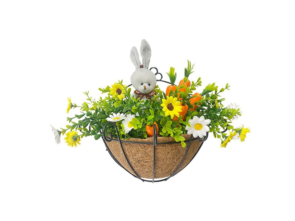 Decoração de Parede Coelho de Páscoa com Cenoura LAXISCREED para Festas de Primavera