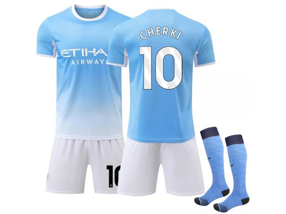 Camisa Do Manchester City Para A Temporada 2025-2026, Modelo Titular, Com Meias, Número 9, Haaland