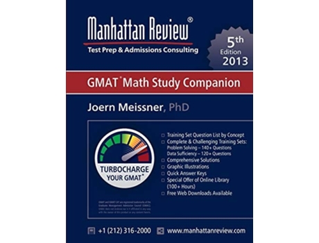 Livro Manhattan Review Gmat Math Study Companion 5th Edition De Joern Meissner E Manhattan Review (inglês)