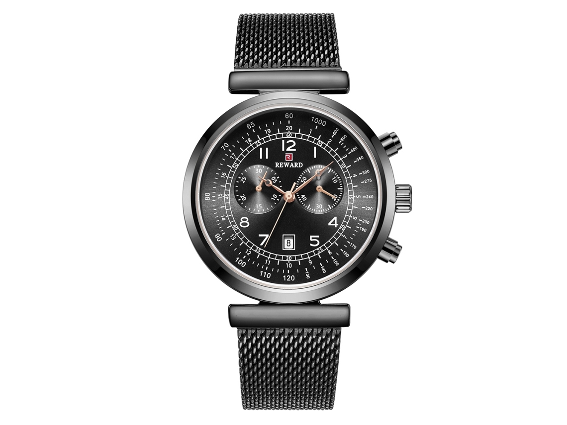 Reloj De Cuarzo Para Hombre Con Correa De Malla De Acero Estilo Casual Y Negocio