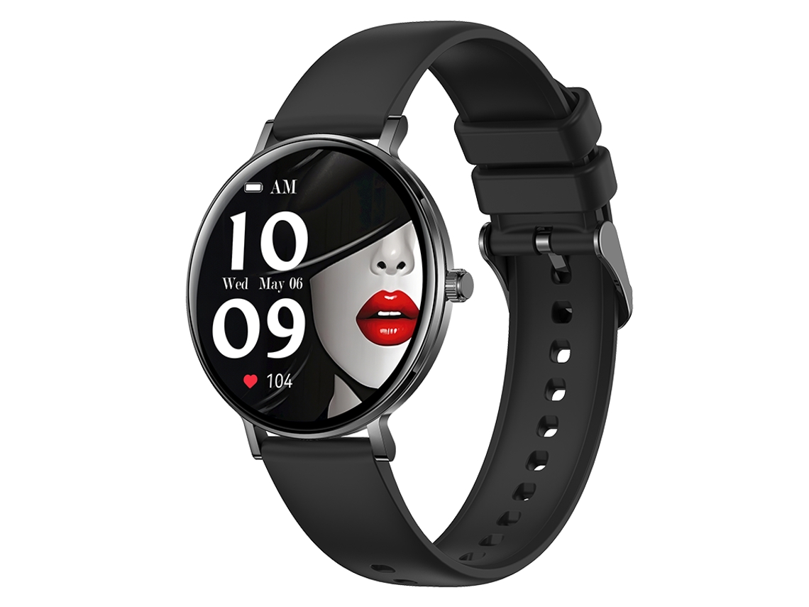 Smartwatch I232 1.32 Amoled Com Chamada Bluetooth Monitor De Atividades Físicas E Frequência Cardíaca Preto