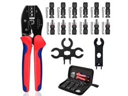 Kit de Ferramentas de Crimpagem Solar BRILVIBERA com cabos fotovoltaicos 2, 5 a 6, 0 Mm, conectores macho e fêmea
