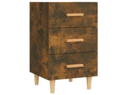 Bedside Cabinet, Bedside Cabinets Vidaxl Marrom Madeira Processada (n/a)