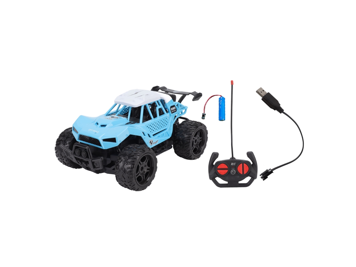 Mali carro de Controle Remoto 4wd Anti derrapante Luz e Som 2.4ghz Crawler Off Road Brinquedo para Crianças Acima de 3 Anos Azul