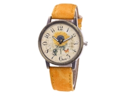Reloj De Pulsera De Cuarzo Con Correa De Jean Girasol Unisex Zhoulianfa Amarillo