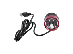 Lanterna De Bicicleta Led T6 De 1200 Lúmens Com Interface Usb E Dois Anéis De Borracha Aquaforge (vermelha)