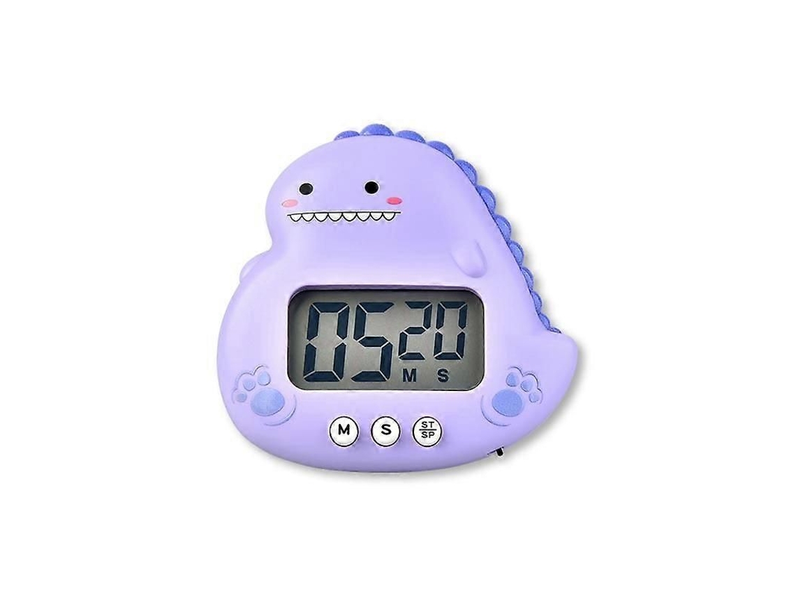 Timer De Dinossauro Fofo Para Crianças, Timer Digital De Cozinha Com Display Lcd Grande De 2,4 Polegadas