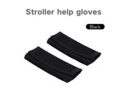 Mali 2pcs Capa de Protetor Guidão Antiderrapante para Carrinho de Bebê Preto