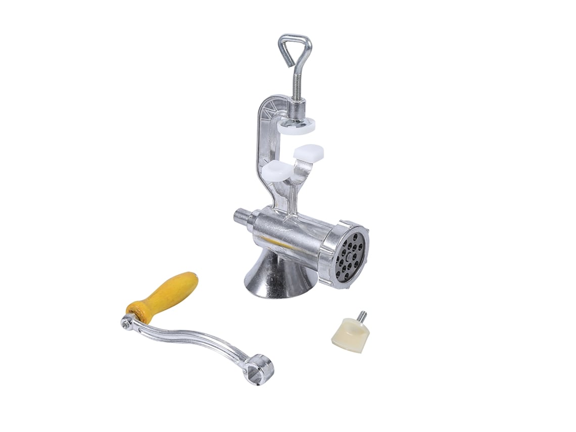 Lurelia Moedor Manual, Cor Prateado, Em Madeira E Plástico, Ajustável E Multifuncional, Para Carne E Especiarias, 22 Cm, 8,6 Polegadas
