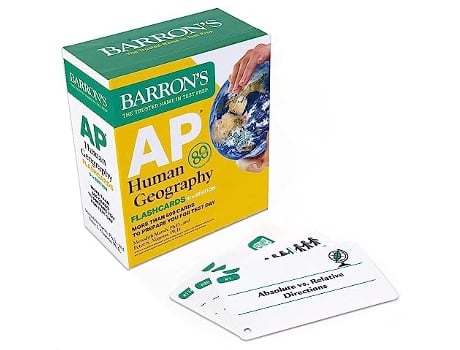 Livro AP Human Geography Flashcards, Fifth Edition UptoDate Review de Meredith Marsh Phd e Peter S Alagona Phd (Inglês)