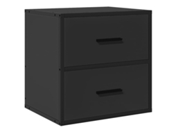 Wall-mounted Bedside Cabinet, Wall-mounted Bedside Cabinets Vidaxl Preto Madeira Processada (n/a)