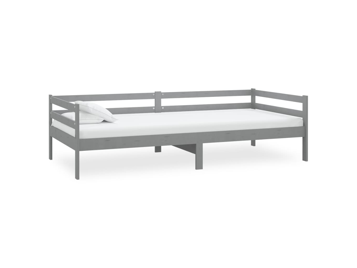 Sofá cama 90x200 Cm Madeira de Pinho Maciça Cinzento MAISON EXCLUSIVE