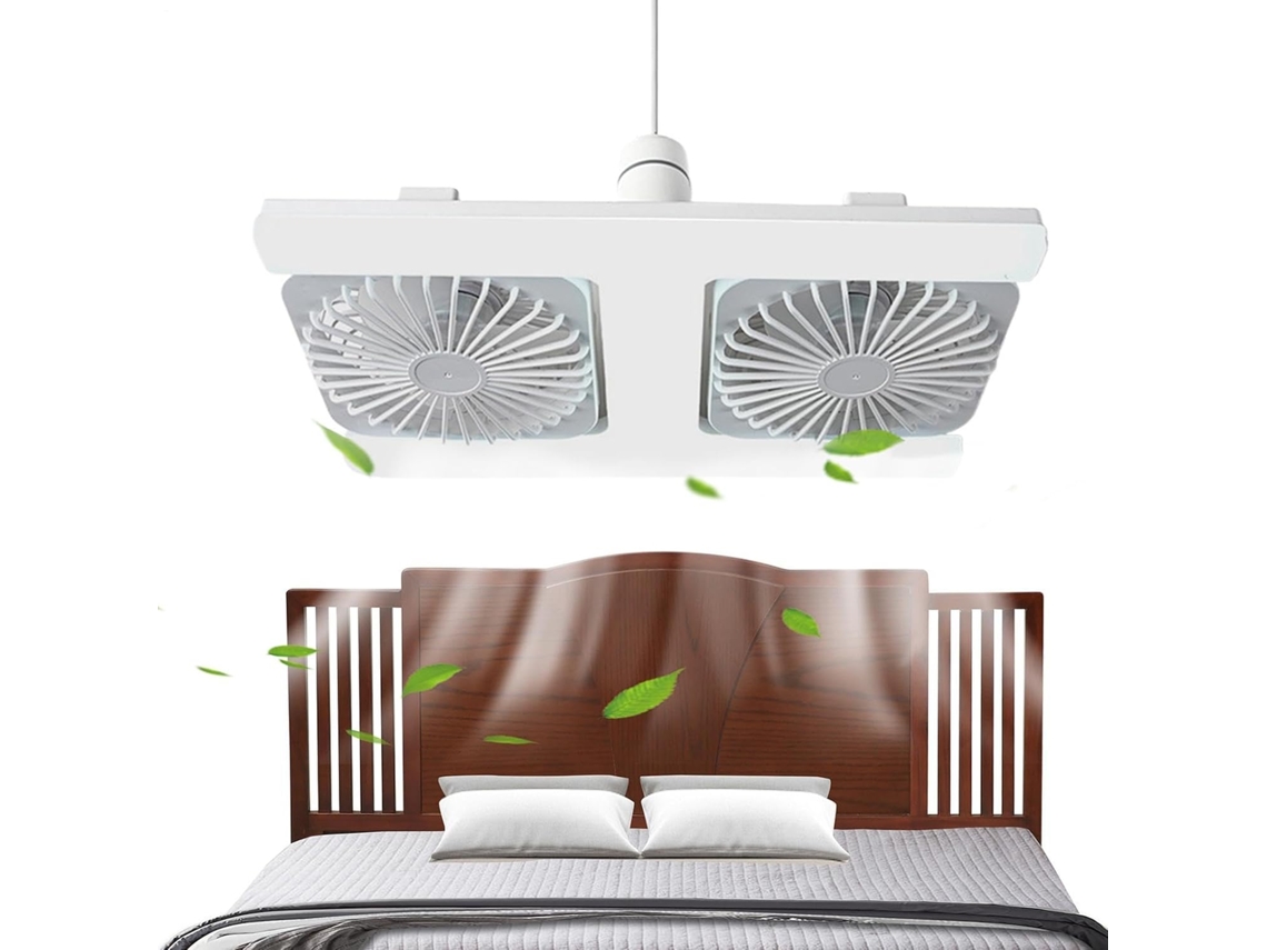 Ventilador De Teto Pequeno Com Luz, Base Rosca E27 Controle Remoto.