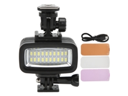 Luz noturna subaquática de 40m com preenchimento de vídeo IPX8 à prova d'água para câmera de ação DJI Osmo, preta, LAXISCREED