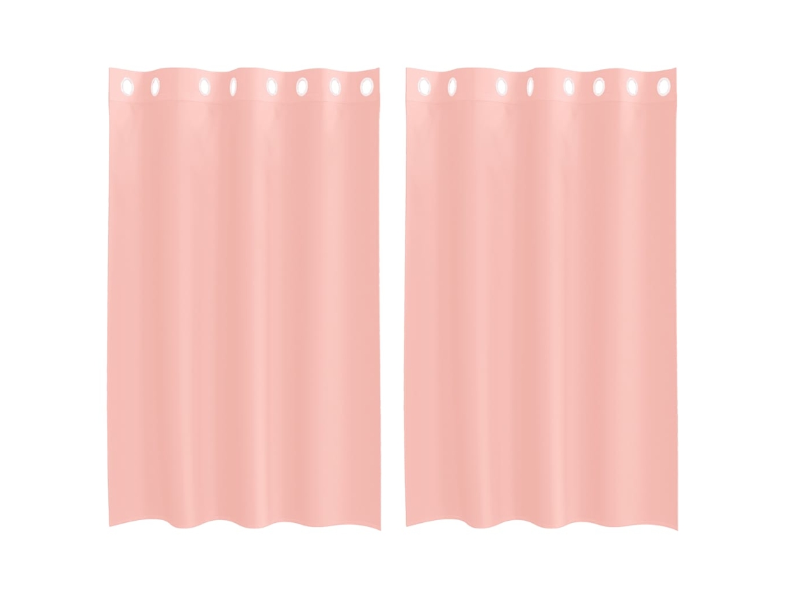 Maison Exclusive - Cortinas De Voile Com Ilhós 2 Pcs Rosa 140x175 Cm
